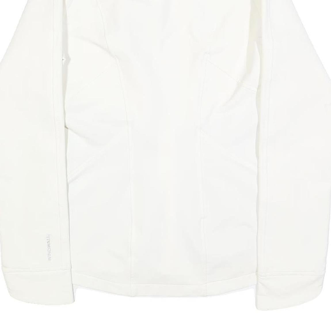 THE NORTH FACE Womens White Softshell Jacket S Polyester Blend Zip Outdoor