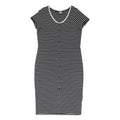 JIGSAW Womens Black & White Striped Day Jersey Shirt Dress Cotton Blend M