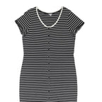 JIGSAW Womens Black & White Striped Day Jersey Shirt Dress Cotton Blend M