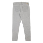 LEVI'S Womens Slim Light Grey Denim Jeans W30 L28 Stretch Cotton Blend Zip