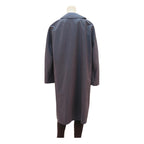 BARSTONS Womens Navy Blue Button Cotton Blend Long Sleeve Classic Jacket L