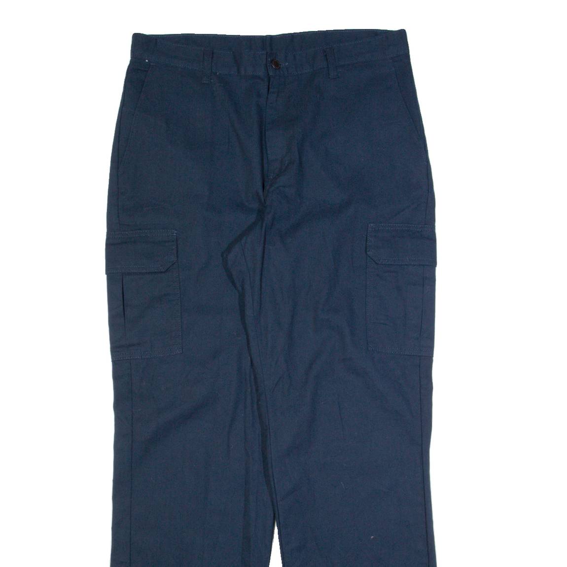 DICKIES Cargo Workwear Mens Trousers Blue Regular Straight W34 L34