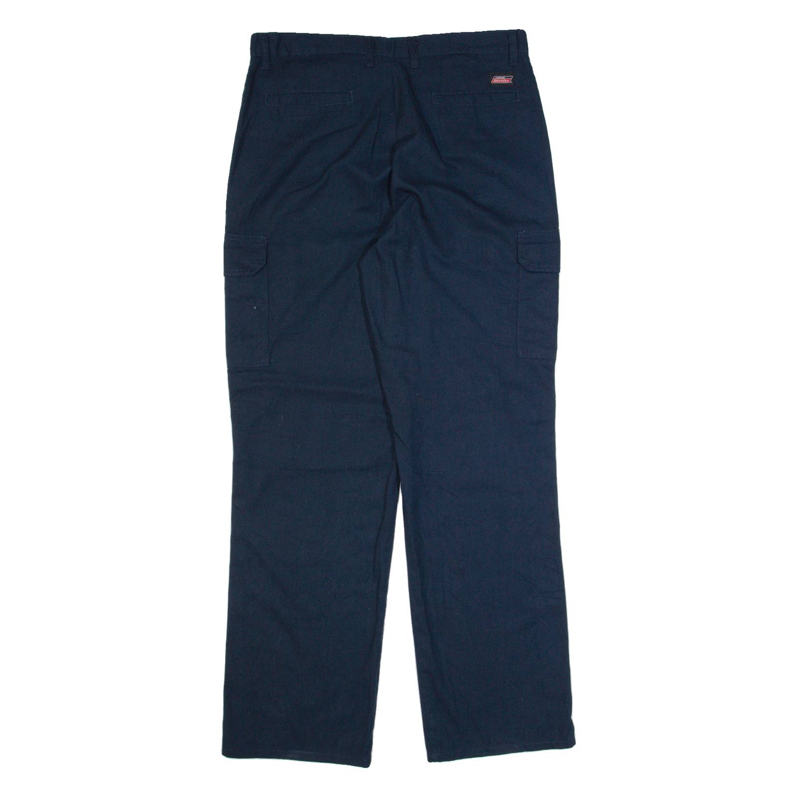 DICKIES Cargo Workwear Mens Trousers Blue Regular Straight W34 L34