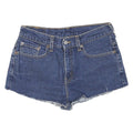 LEVI'S Womens Denim Blue Shorts S W30 Floral Patch Detail Cut-Off Summer