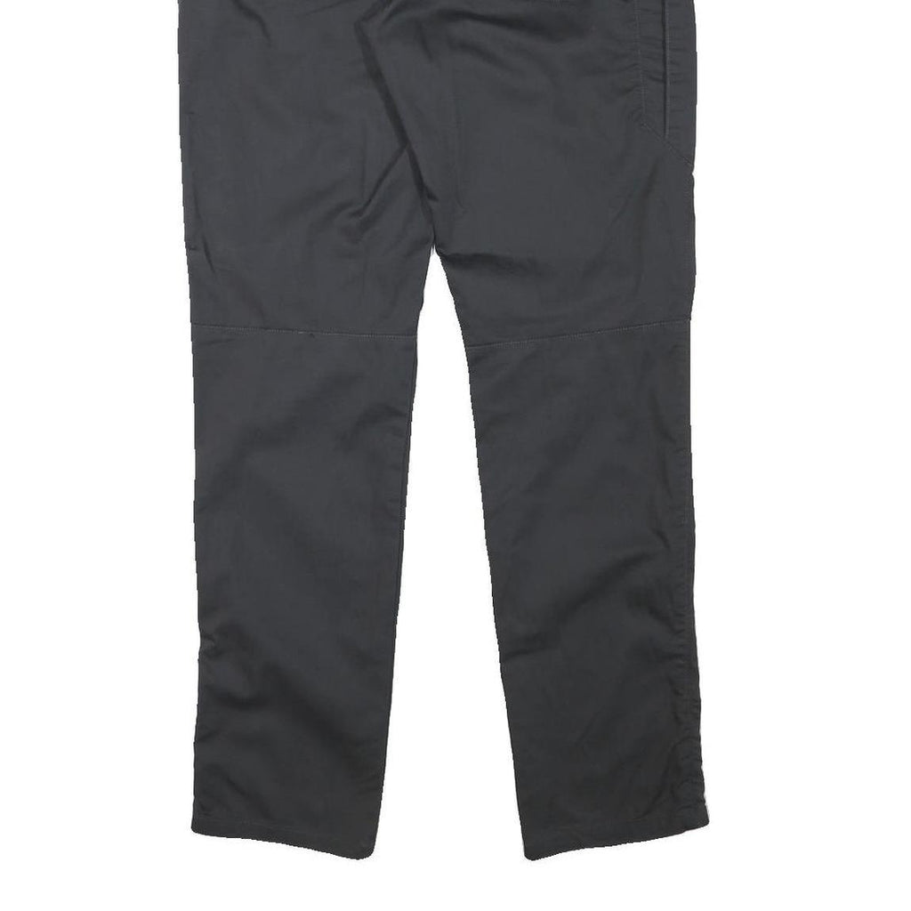 Mens Slim Black Polyester Blend Zip Closure Trousers W34 L33 Casual Everyday