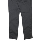 Mens Slim Black Polyester Blend Zip Closure Trousers W34 L33 Casual Everyday