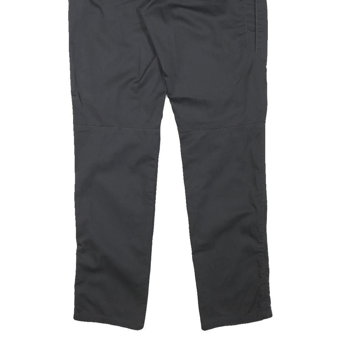 Mens Slim Black Polyester Blend Zip Closure Trousers W34 L33 Casual Everyday