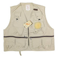 SPORTFLITE SPORTSWEAR Mens Beige Fishing Utility Vest L Polyester Blend