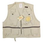 SPORTFLITE SPORTSWEAR Mens Beige Fishing Utility Vest L Polyester Blend