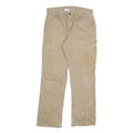 CARHARTT Mens Cotton Blend Beige Regular Fit Straight Leg Trousers W32 L30