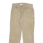 CARHARTT Mens Cotton Blend Beige Regular Fit Straight Leg Trousers W32 L30