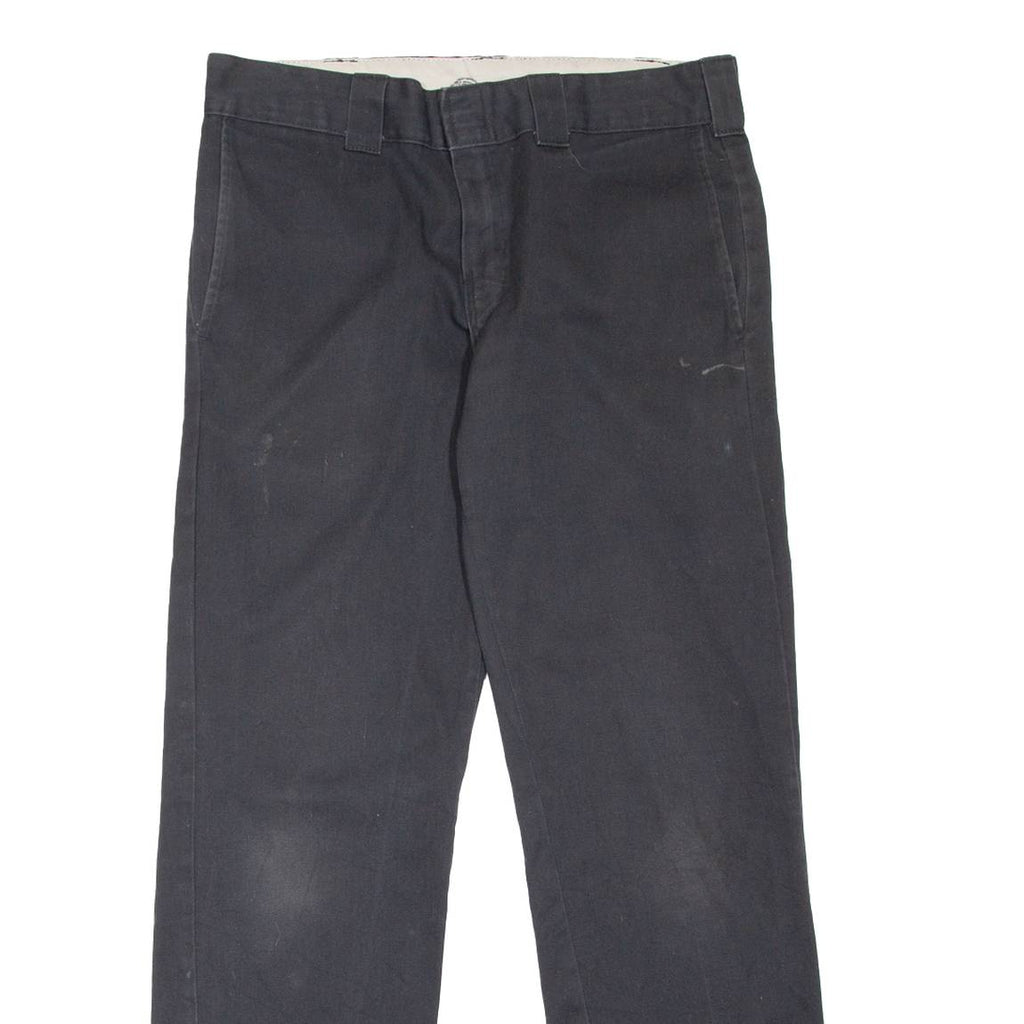 DICKIES Workwear Womens Trousers Black Slim Straight W32 L32
