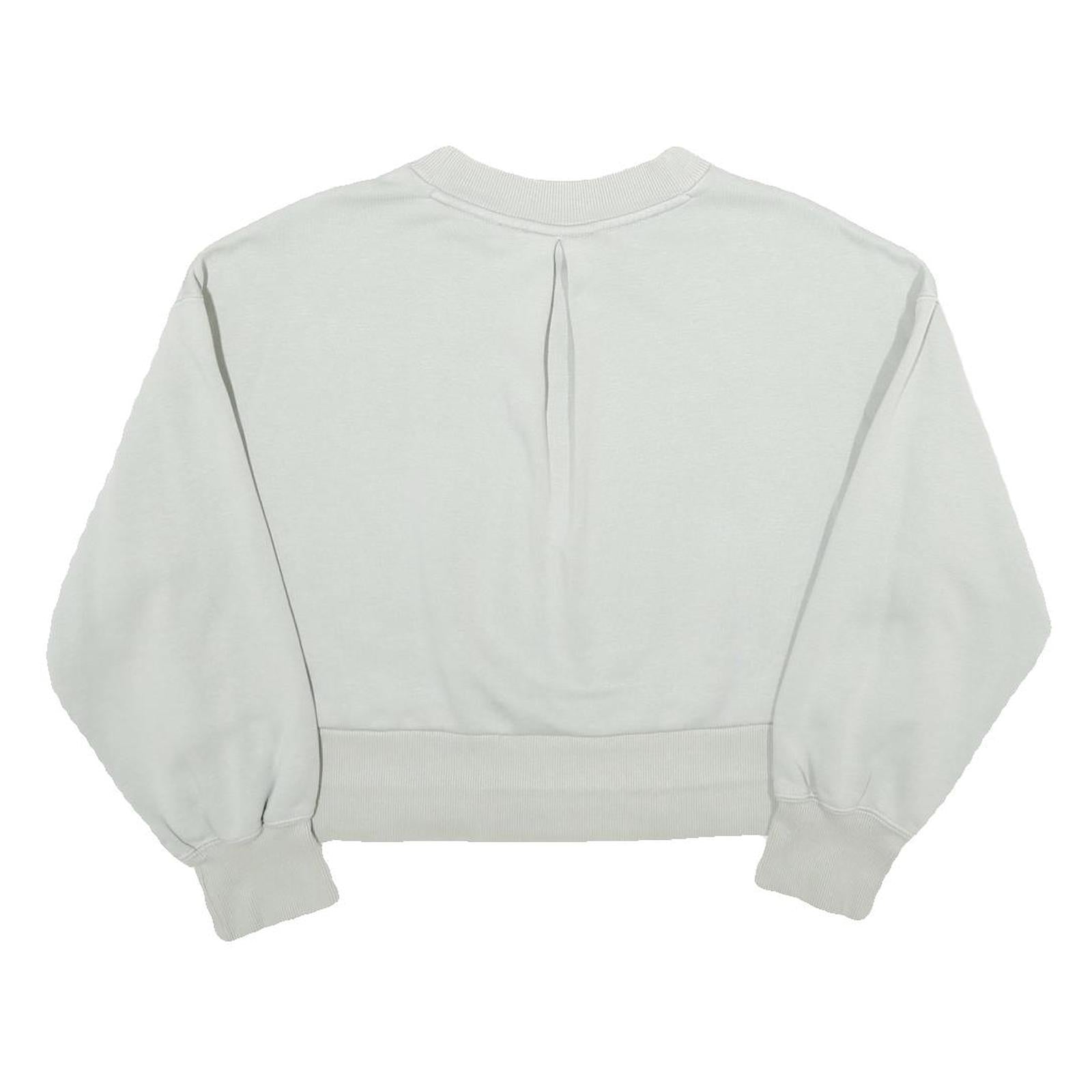 PUMA Womens Grey Cotton Blend Crew Neck XS Sweatshirt Casual Pullover