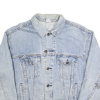 HARD ROCK CAFE Mens Blue Denim Button Cotton Jacket L Embroidered Save The