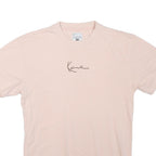 KARL KANI Mens Pink Signature Graphic T-Shirt XXS Short Sleeve Crew Neck