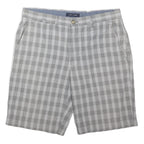 TOMMY HILFIGER Mens Grey Checked Casual Shorts M W34 Cotton Blend Comfortable