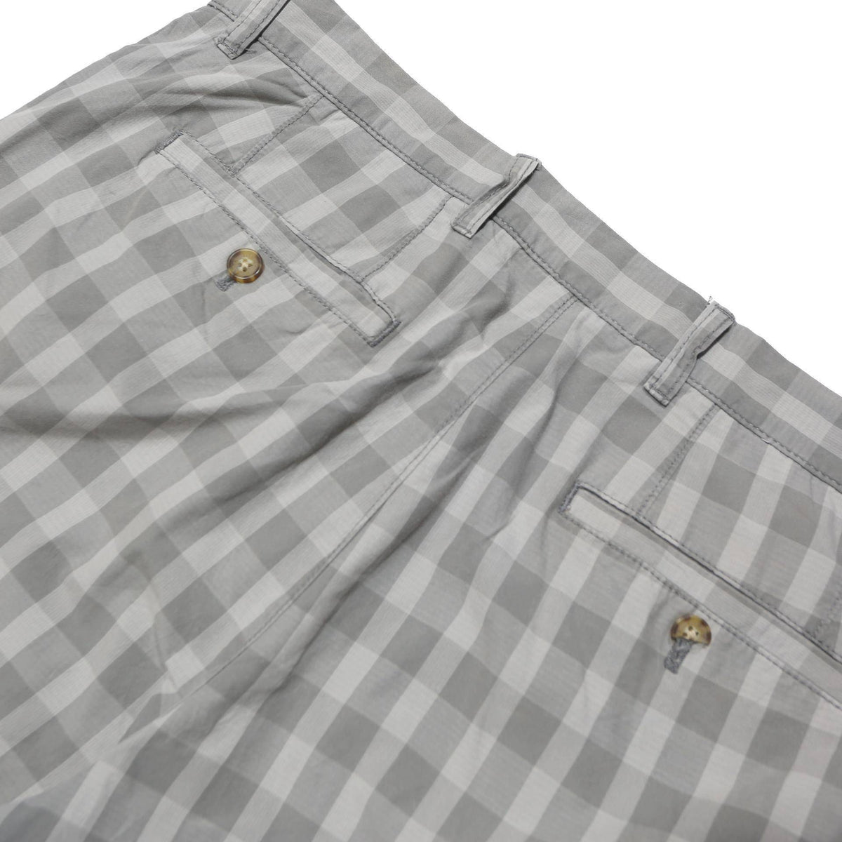 TOMMY HILFIGER Mens Grey Checked Casual Shorts M W34 Cotton Blend Comfortable