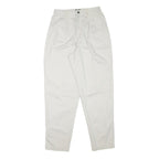 LEE Mens Relaxed White Cotton Blend Trousers W27 L30 Casual Zip Closure