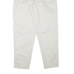 LEE Mens Relaxed White Cotton Blend Trousers W27 L30 Casual Zip Closure