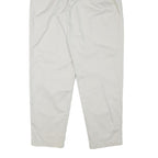 LEE Mens Relaxed White Cotton Blend Trousers W27 L30 Casual Zip Closure