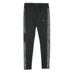 NIKE Womens Joggers Black & White XS W26 L27 Slim Tapered Printed Side Panels