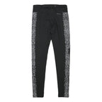 NIKE Womens Joggers Black & White XS W26 L27 Slim Tapered Printed Side Panels