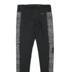 NIKE Womens Joggers Black & White XS W26 L27 Slim Tapered Printed Side Panels