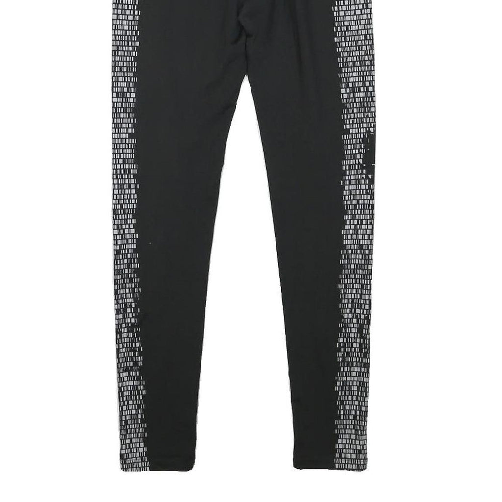 NIKE Womens Joggers Black & White XS W26 L27 Slim Tapered Printed Side Panels