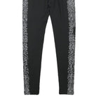 NIKE Womens Joggers Black & White XS W26 L27 Slim Tapered Printed Side Panels