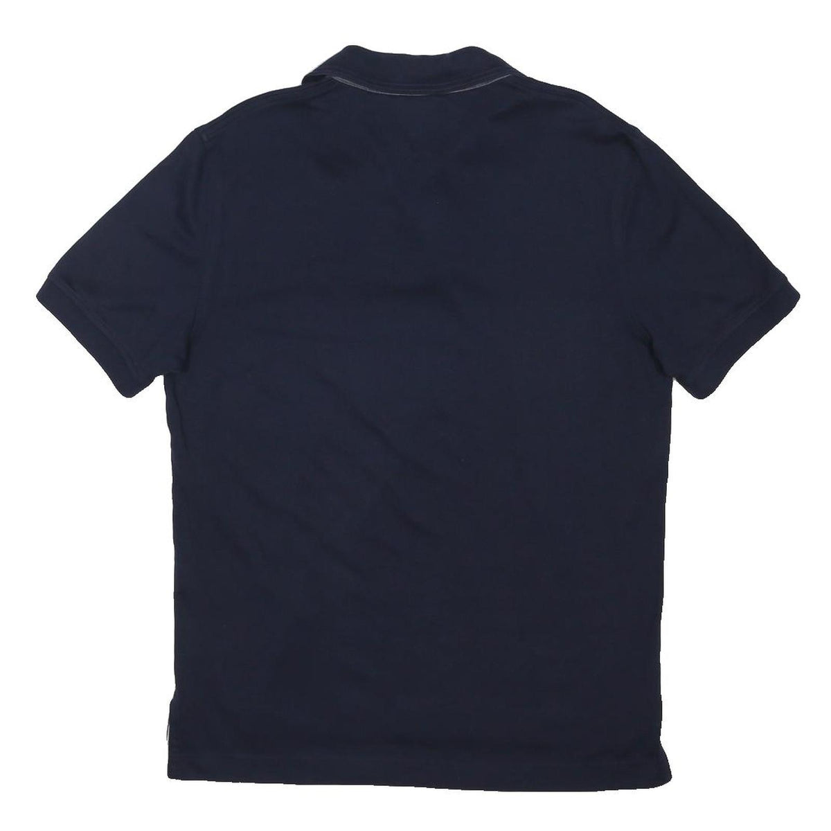 TOMMY HILFIGER Mens Navy Blue Short Sleeve Plain Polo Shirt M Cotton Blend