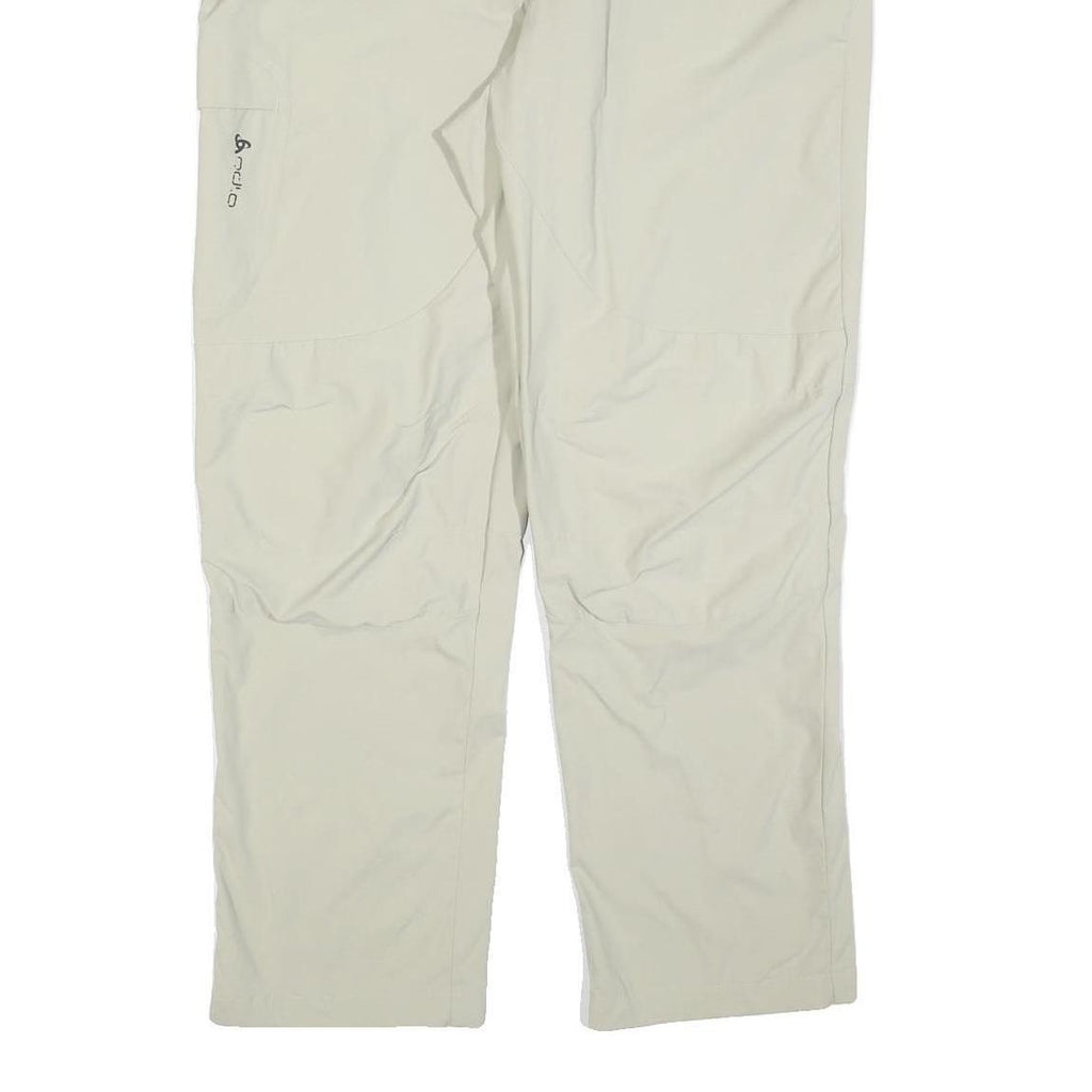 ODLO Mens Polyester Blend Cream Regular Fit Straight Leg Trousers W36 L32