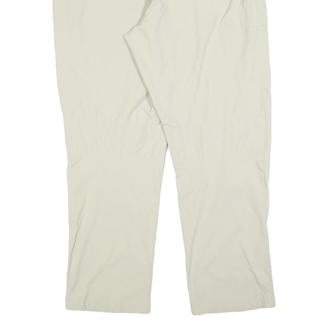 ODLO Mens Polyester Blend Cream Regular Fit Straight Leg Trousers W36 L32