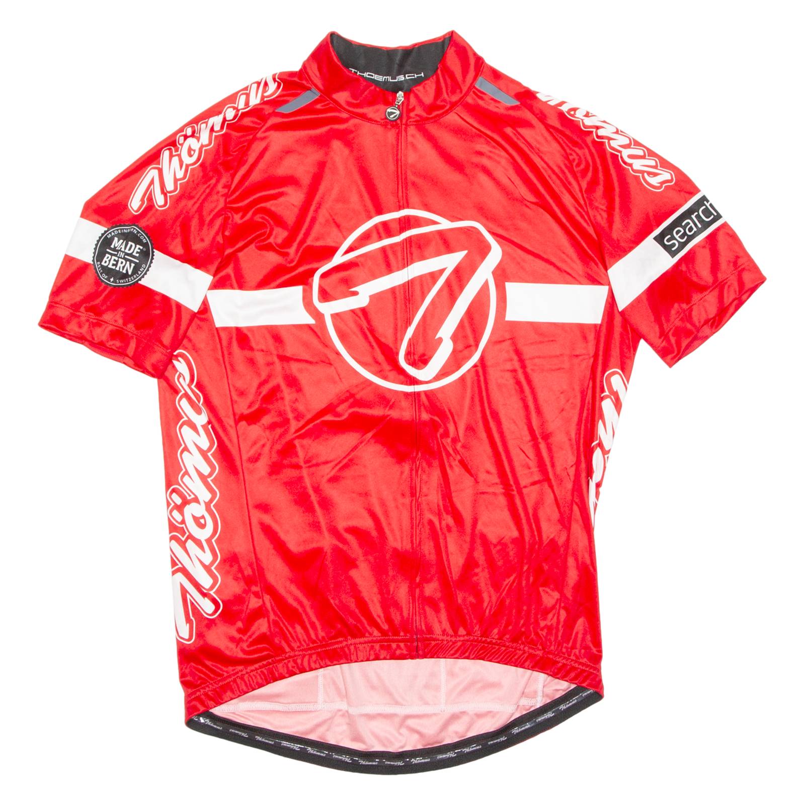Cycling Mens Jersey Red Full Zip XL