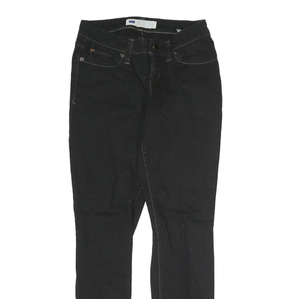 LEVI'S Womens Black Slim Skinny Denim Raw W27 L29 Stylish Casual Stretch