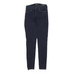 GUESS Womens Jeans Navy Cotton Blend Slim Skinny Zip W25 L28 Stylish Casual