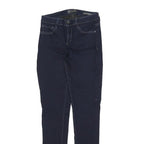 GUESS Womens Jeans Navy Cotton Blend Slim Skinny Zip W25 L28 Stylish Casual