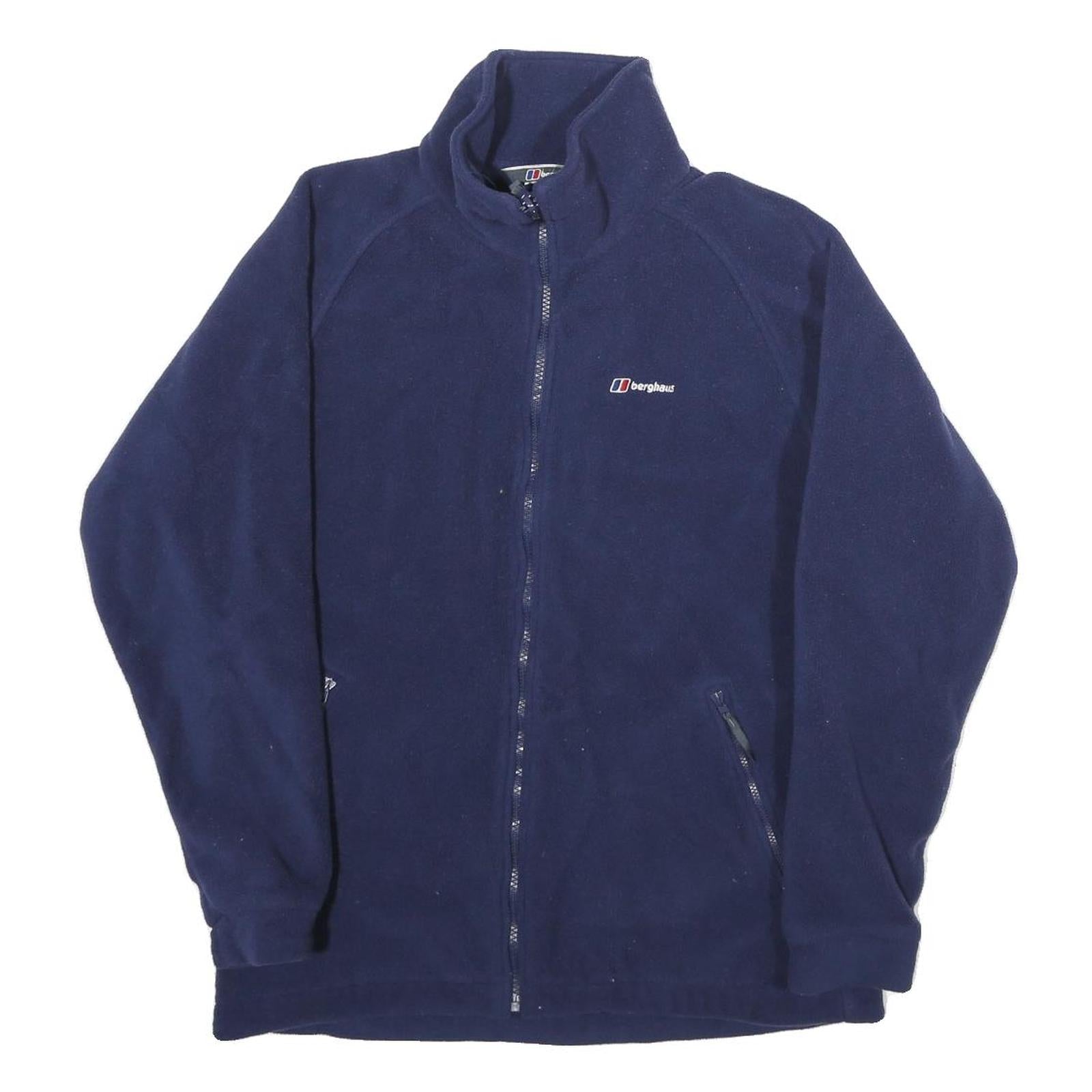 BERGHAUS Womens Blue Jacket UK 14 Polyester Zip Plain Outdoor Warm Jacket