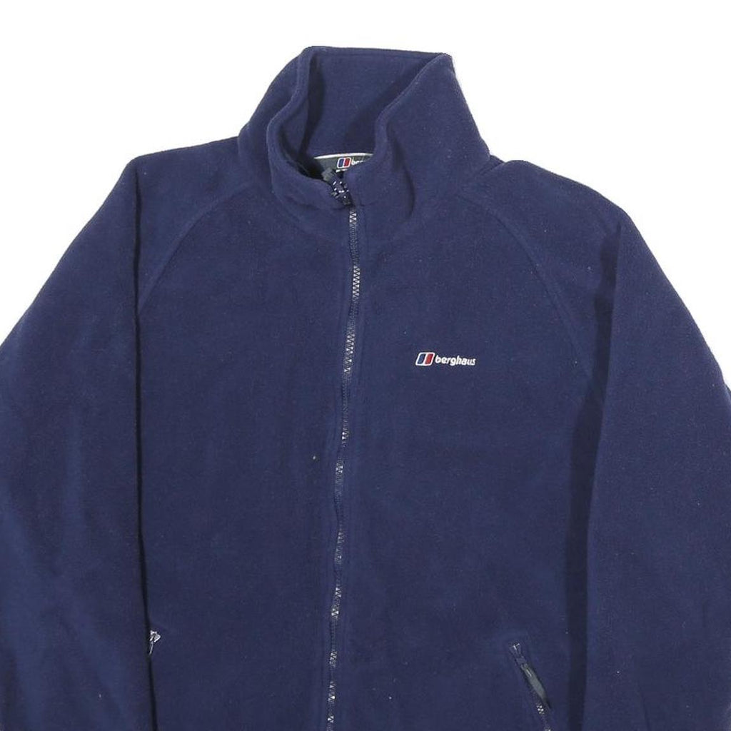 BERGHAUS Womens Blue Jacket UK 14 Polyester Zip Plain Outdoor Warm Jacket