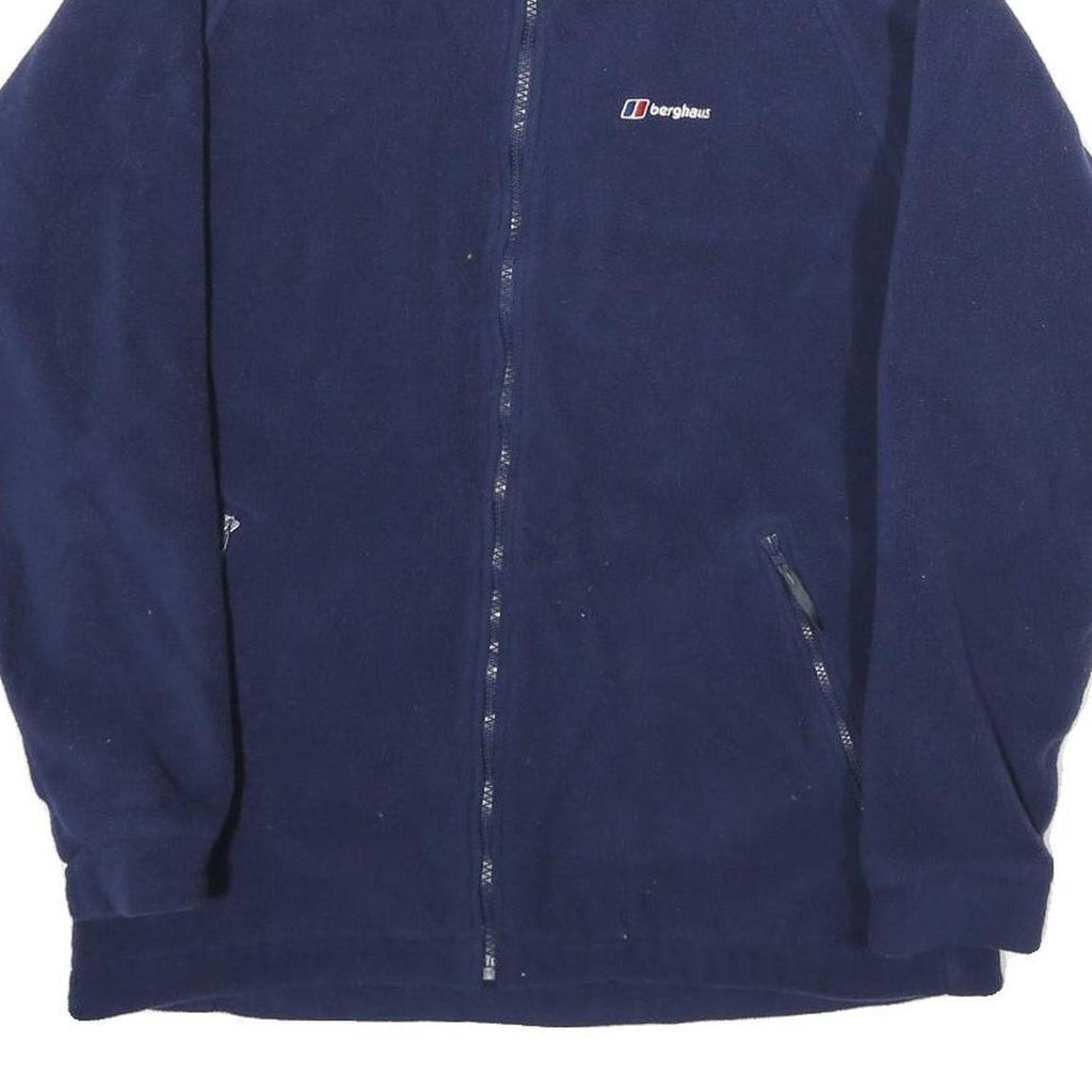 BERGHAUS Womens Blue Jacket UK 14 Polyester Zip Plain Outdoor Warm Jacket