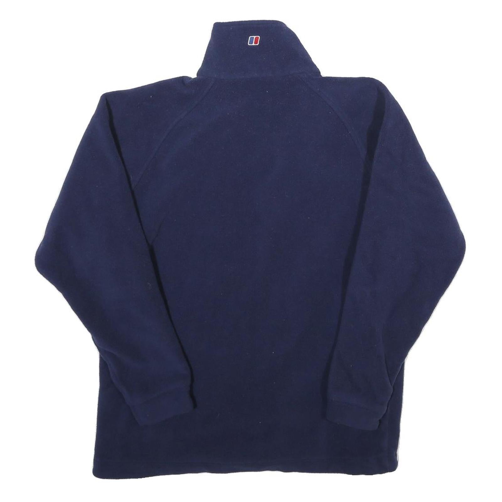 BERGHAUS Womens Blue Jacket UK 14 Polyester Zip Plain Outdoor Warm Jacket