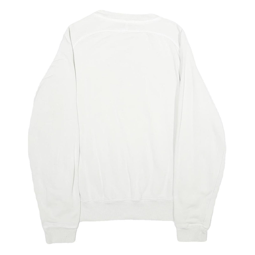 TOM TAILOR Mens White Cotton Crew Neck M Holiday Graphic Sweatshirt