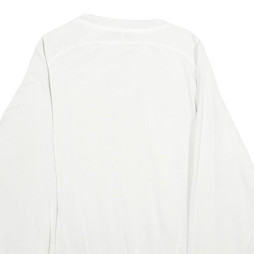 TOM TAILOR Mens White Cotton Crew Neck M Holiday Graphic Sweatshirt