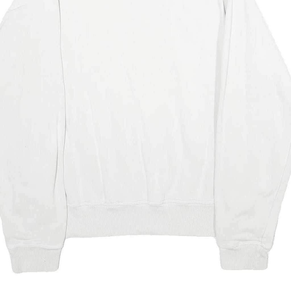 TOM TAILOR Mens White Cotton Crew Neck M Holiday Graphic Sweatshirt