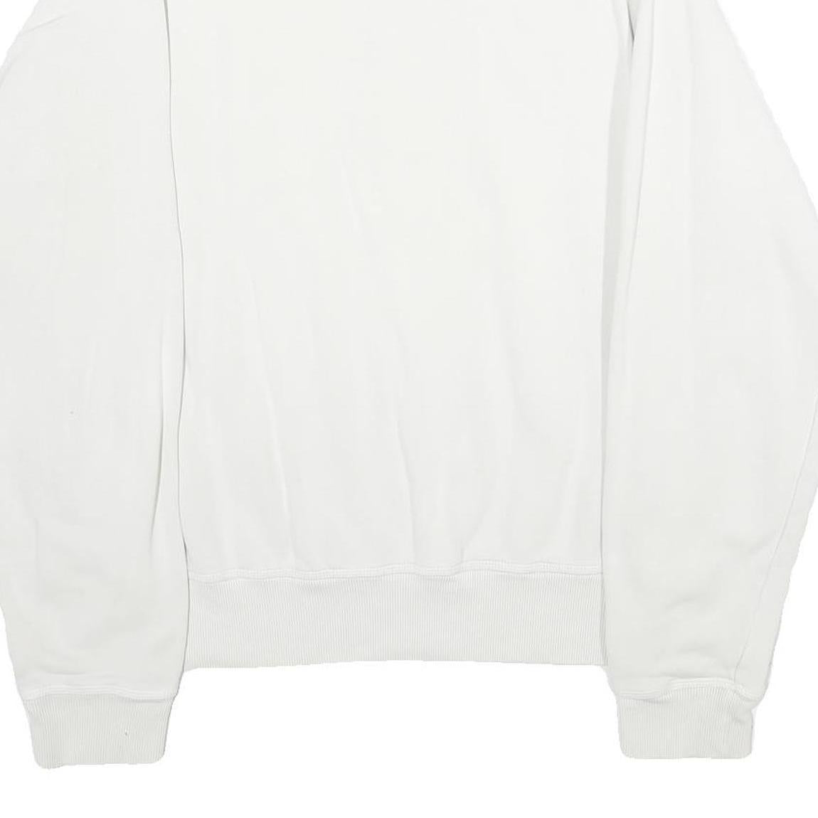 TOM TAILOR Mens White Cotton Crew Neck M Holiday Graphic Sweatshirt