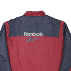 REEBOK Mens Maroon & Navy Zip Jacket XL Polyester Blend Plain Sportswear