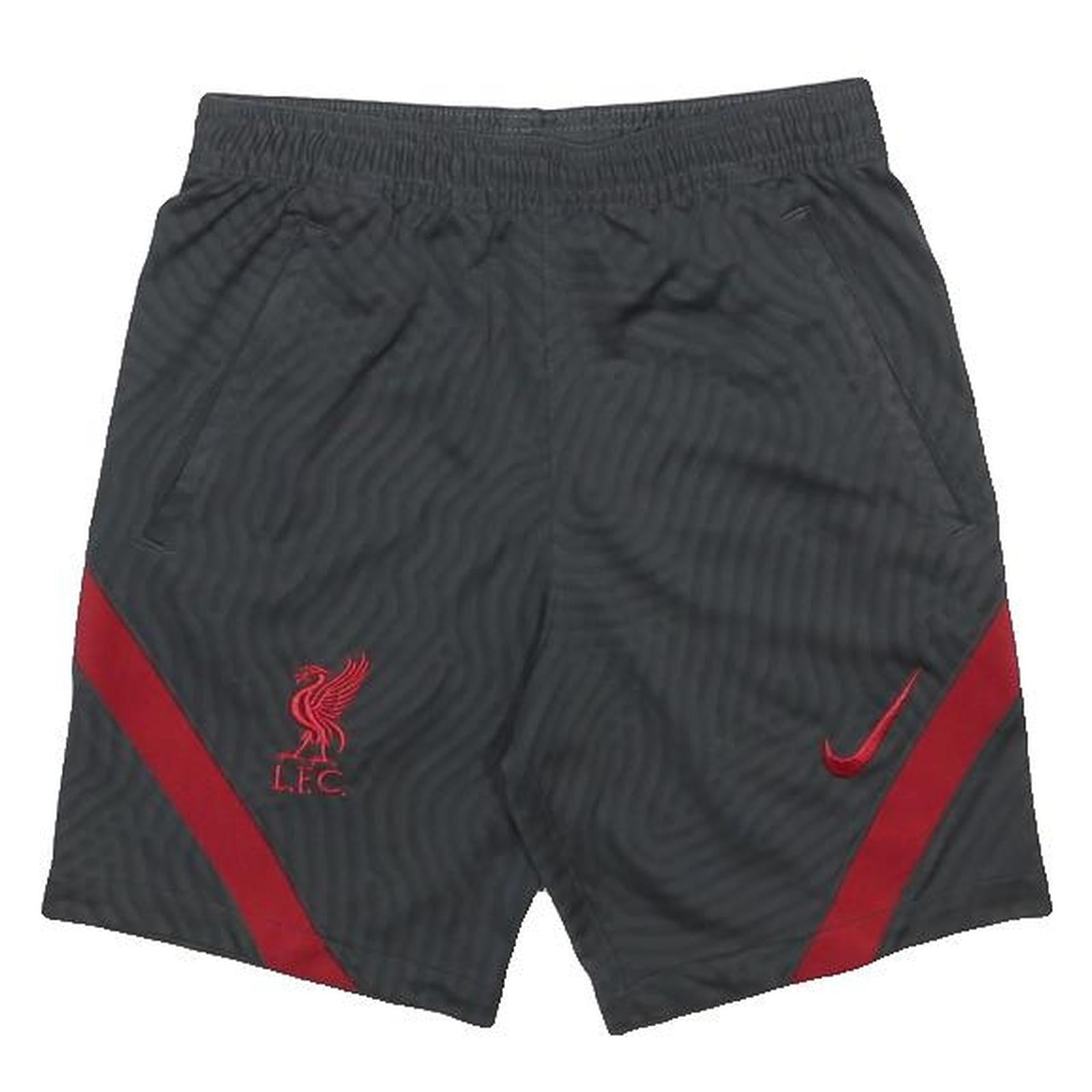 NIKE Boys Sports Black & Red Casual Shorts M W24 Liverpool FC Logo
