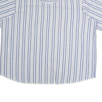 WRANGLER Mens Blue & White Striped Shirt 2XL Cotton Short Sleeve Casual