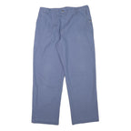 KLOPMAN Mens Cotton Blend Blue Relaxed Straight Trousers W32 L28 Workwear
