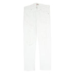 NXS Womens Slim White Denim Jeans W30 L28 Distressed Cotton Blend Zip