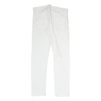 NXS Womens Slim White Denim Jeans W30 L28 Distressed Cotton Blend Zip